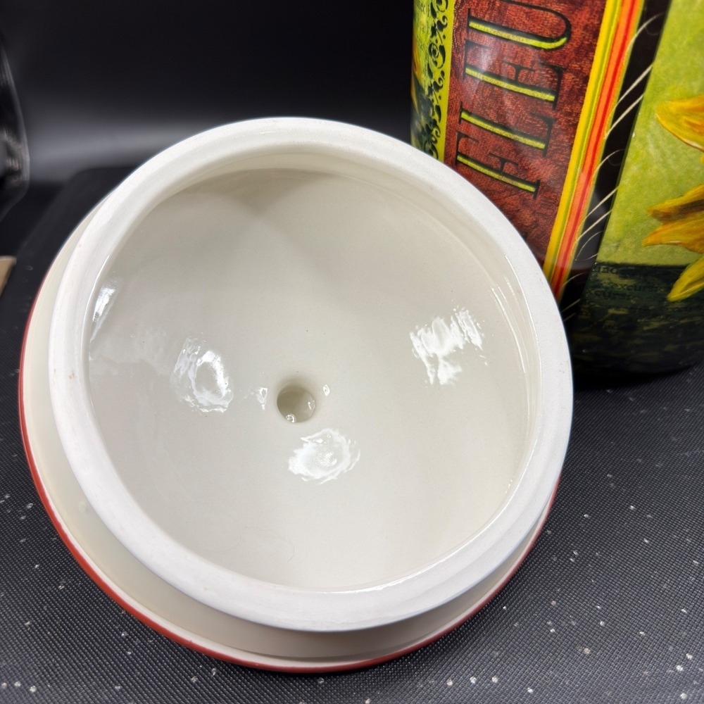 Certified International Lori Siebert Sunflower Bee Ceramic Canister Jar La Fleur - Picture 7 of 14